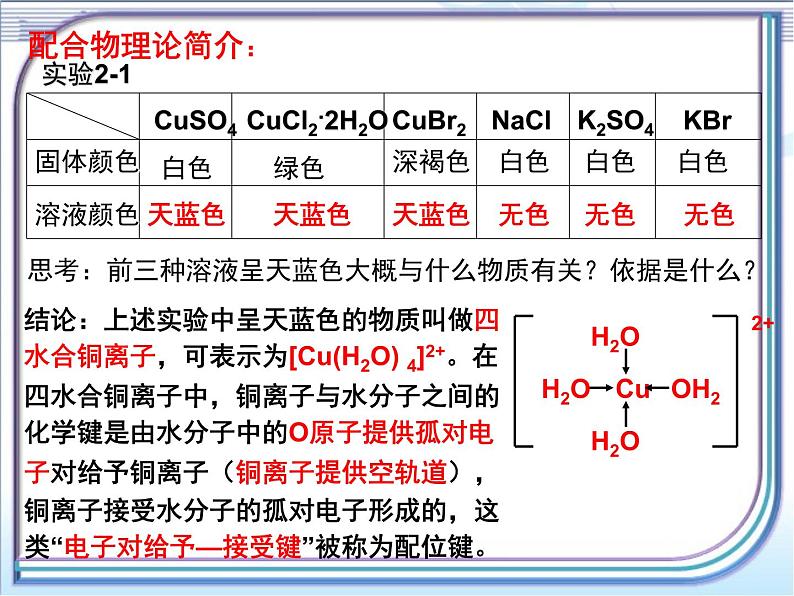 人教版 (新课标)高中化学选修3 2-2《分子的立体构型》第三课时课件第2页