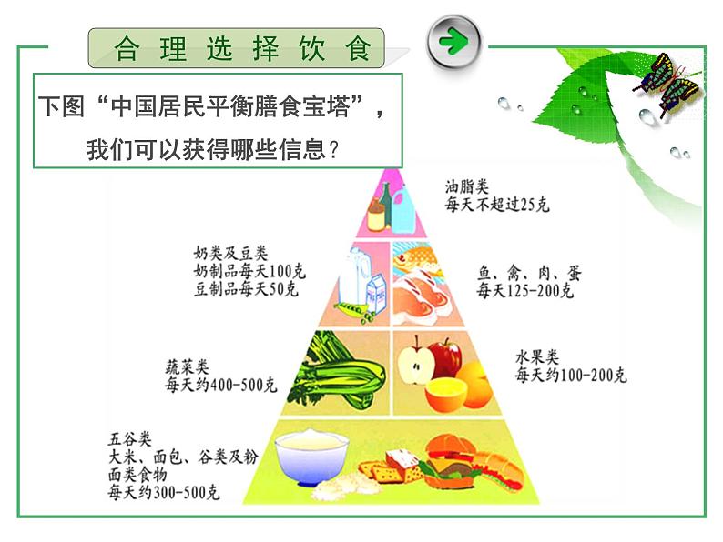 人教版 (新课标)高中化学选修1 2-1《合理选择饮食》课件第2页