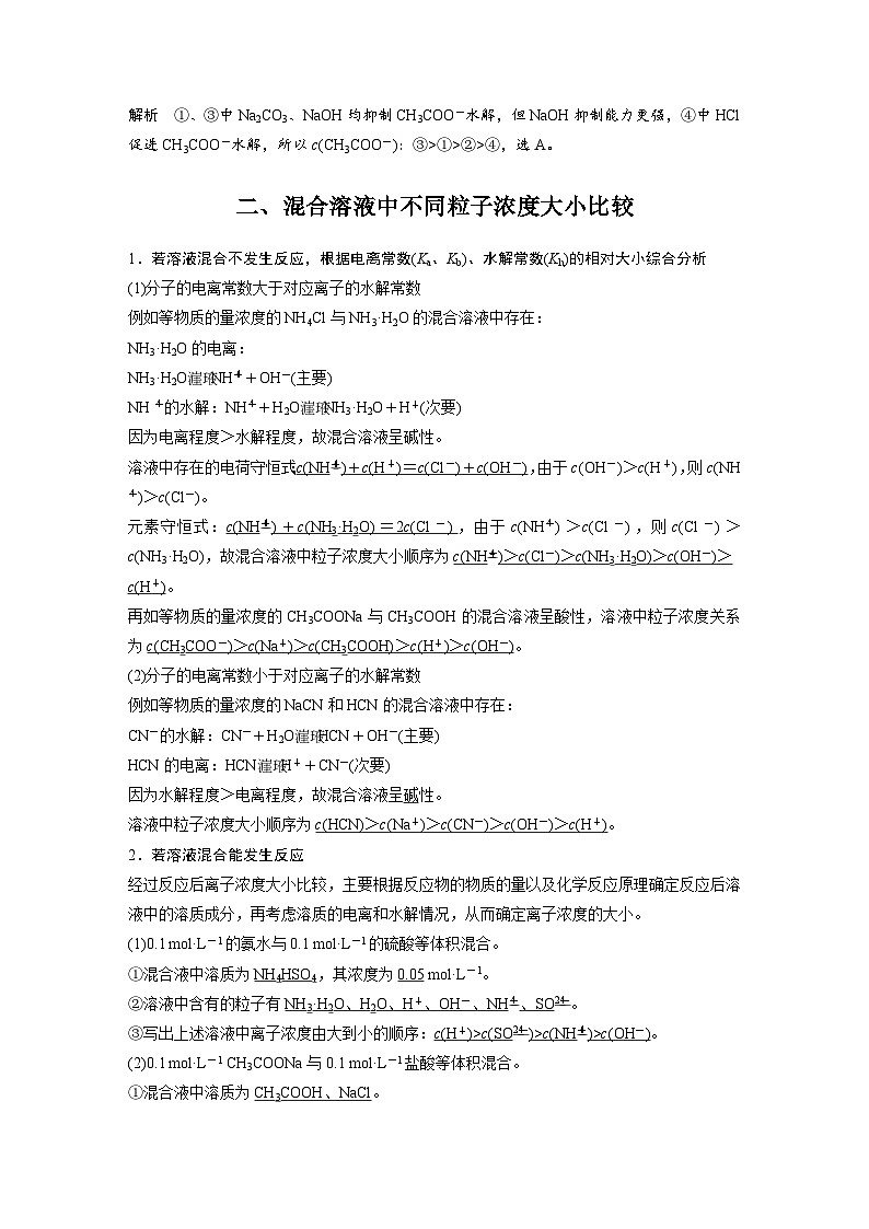 第三章　第三节　第5课时　溶液中粒子浓度大小比较（教师版）第2页
