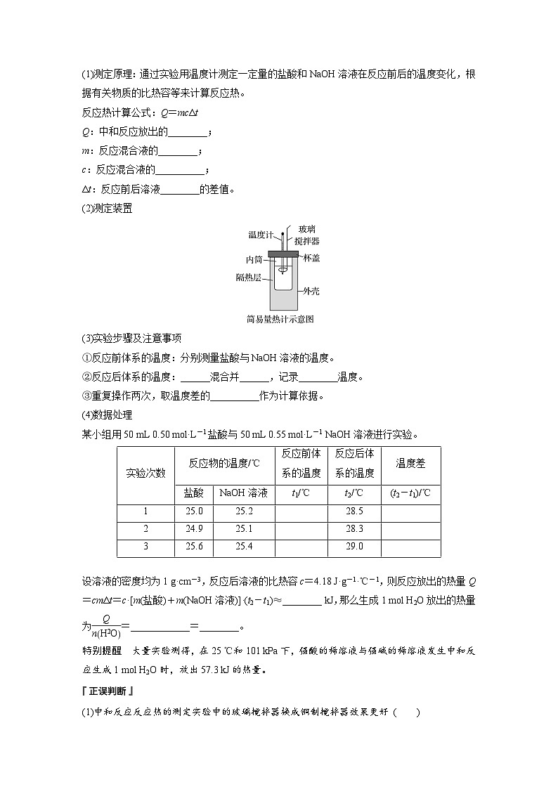 第一章　第一节　第1课时　反应热　焓变（学习笔记）第2页