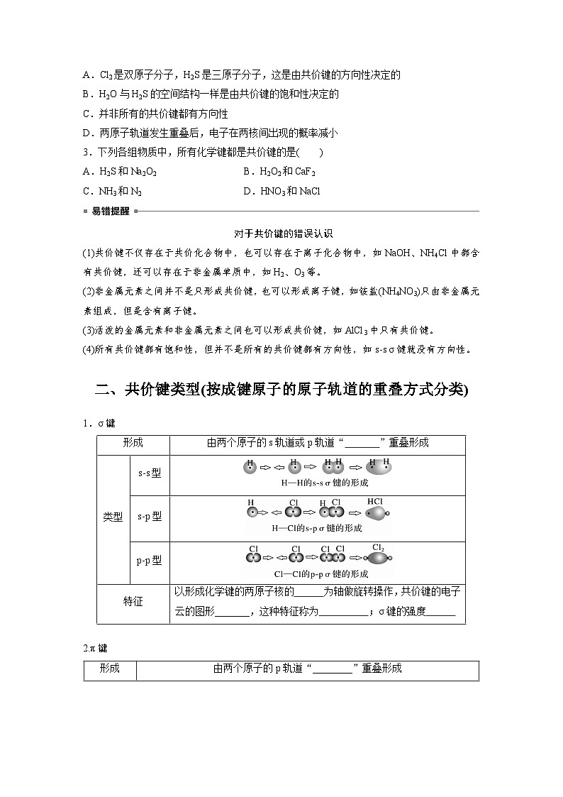 第二章   第一节　第1课时　共价键（学习笔记）第3页