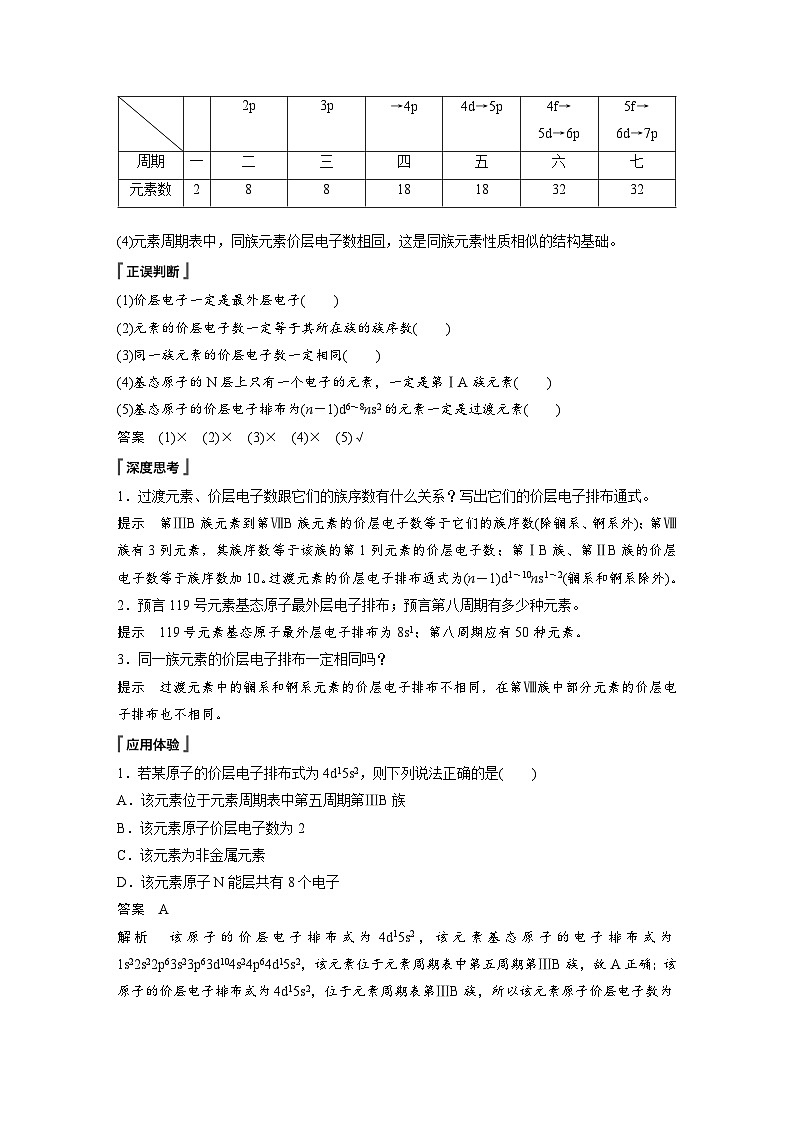 第一章   第二节　第1课时　原子结构与元素周期表（教师版）第2页