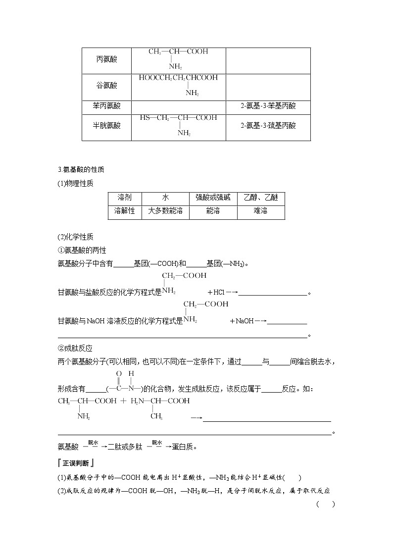第四章 第二节　蛋白质（学习笔记）第2页