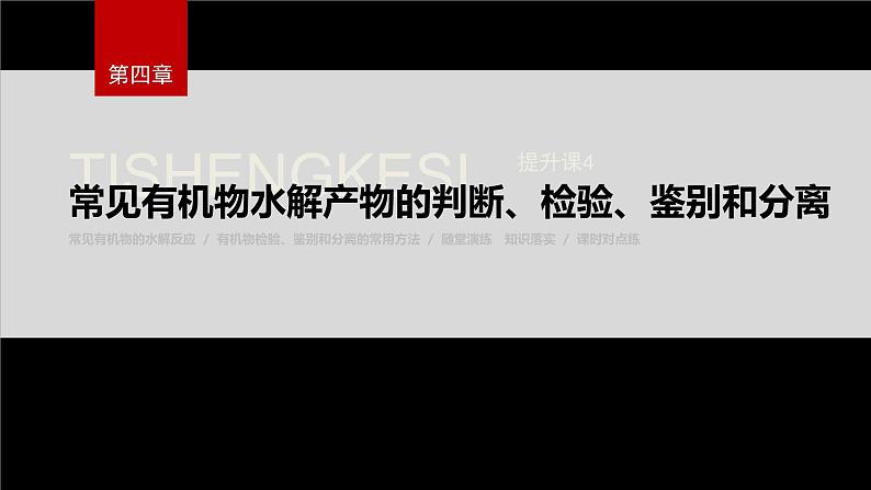 第四章 提升课4　常见有机物水解产物的判断、检验、鉴别和分离第2页