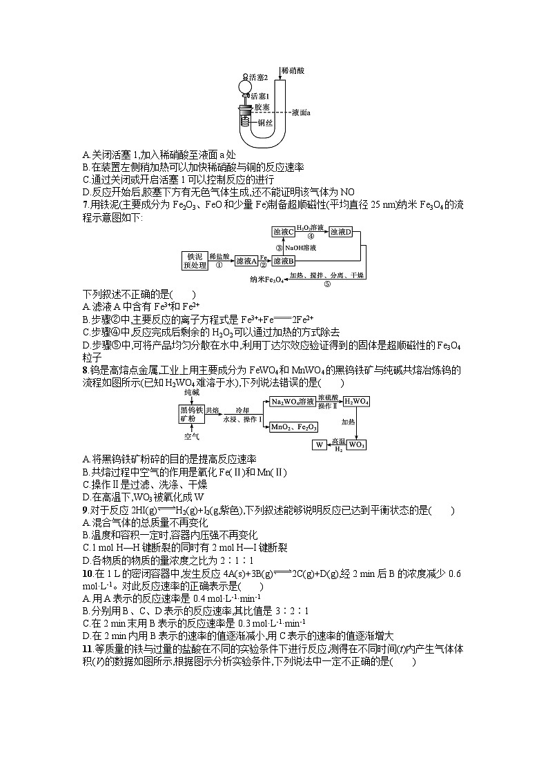 高一下学期化学（苏教版）期末测试卷第2页