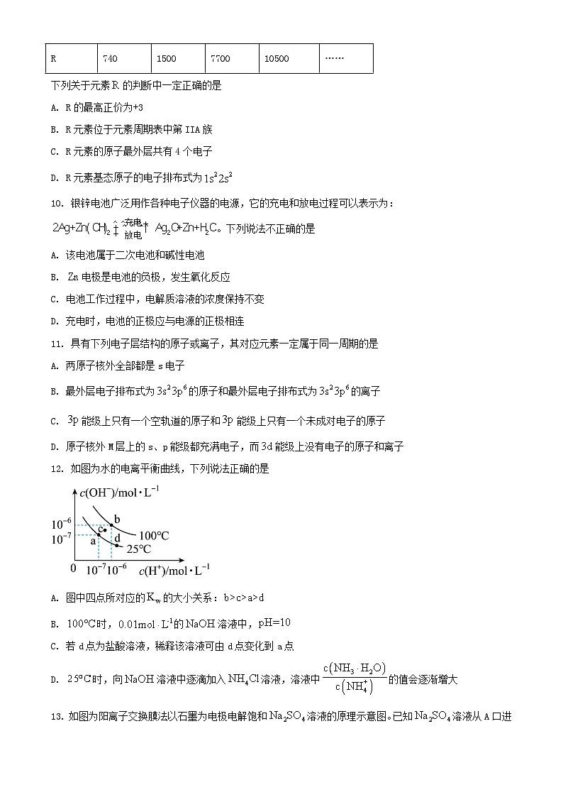 黑龙江省哈尔滨市2023_2024学年高二化学上学期1月期末联考试题含解析第3页