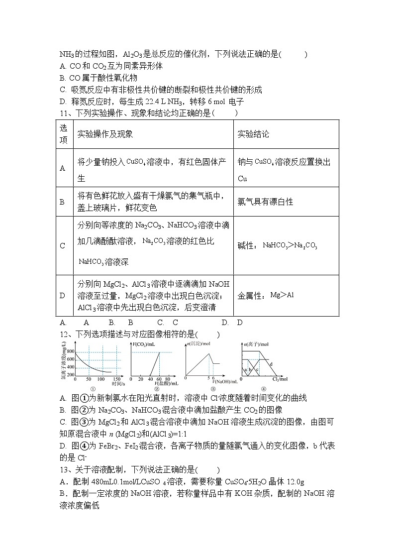 四川省眉山市彭山区第一中学2024-2025学年高一下学期开学考试 化学试题第3页
