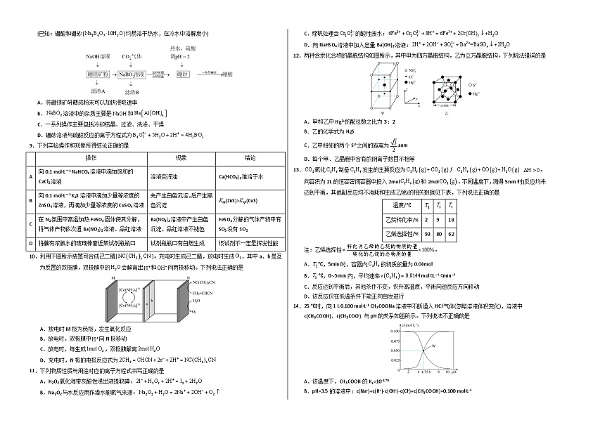 化学（新八省通用）（考试版）A3第2页
