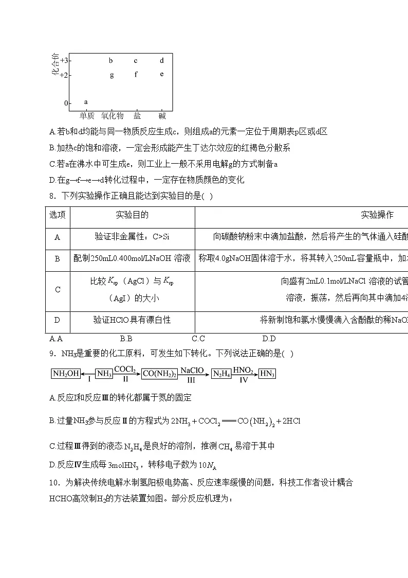 湖北省云学高中联盟2025届高三10月联考（一模）化学试卷(含答案)第3页