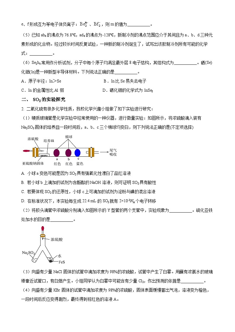 上海交通大学附属中学2024-2025学年高一下学期开学化学试题（原卷版+解析版）第2页