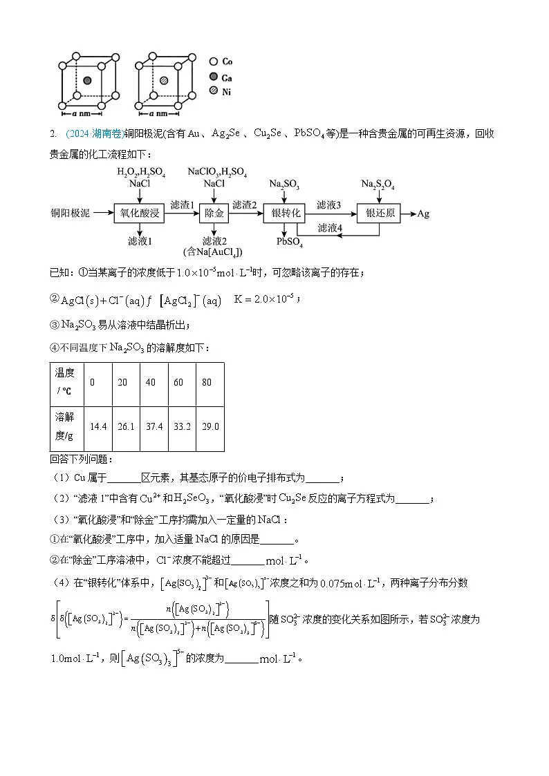 专题12 工艺流程综合题-三年（2022-2024）高考化学真题分类汇编（全国通用）（学生卷）第3页
