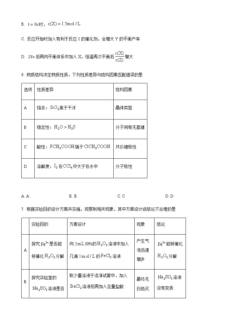 陕西省西安中学2024-2025学年高三下学期一模化学试题（含答案）第3页