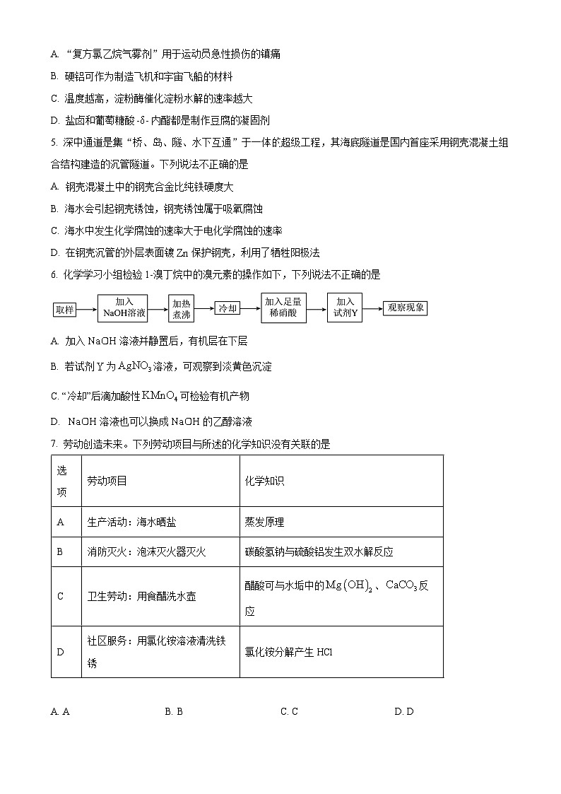 广东省深圳市高级中学2024-2025学年高三下学期开学考试 化学试题（原卷版+解析版）第2页