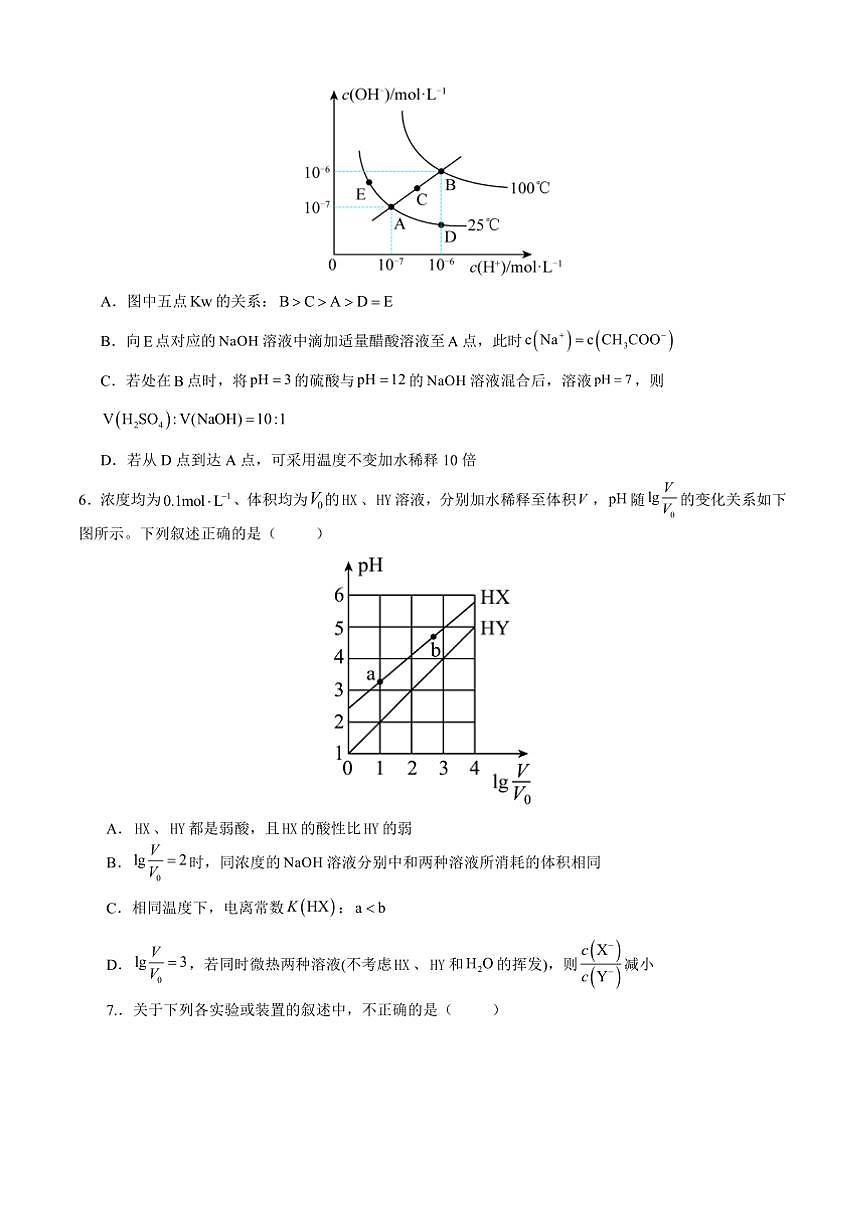 2024～2025学年江西省丰城中学高一下入学考试化学试卷(创新班)(含答案)第2页