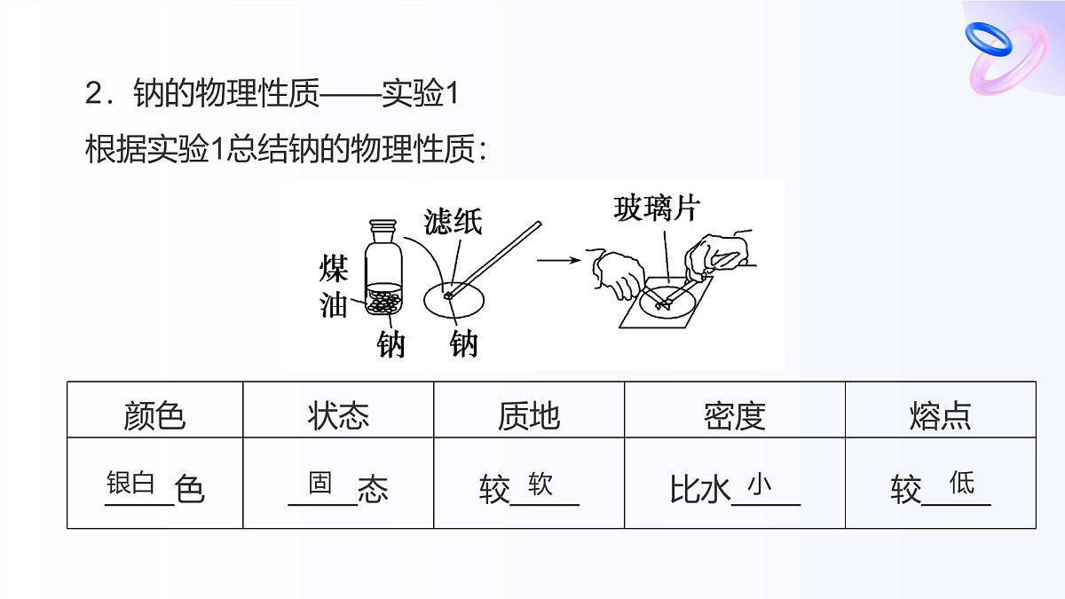 专题三 从海水中获得的化学物质 第二单元   第一课时　钠的性质与制备 高一化学课件（苏教版2019）第8页
