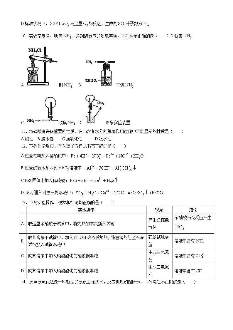 重庆市荣昌中学校2024-2025学年高一下学期3月月考化学试题（含答案）第3页