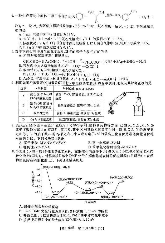 河北金科大联考2025届高三下学期3月考试化学试题+答案第2页