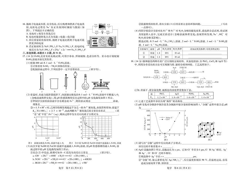 2024届广东省高三上学期11月统一调研测试-化学试题（含答案）第3页