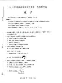 内蒙古呼和浩特市2025届高三下学期第一次模拟考试化学试卷（图片版，无答案）