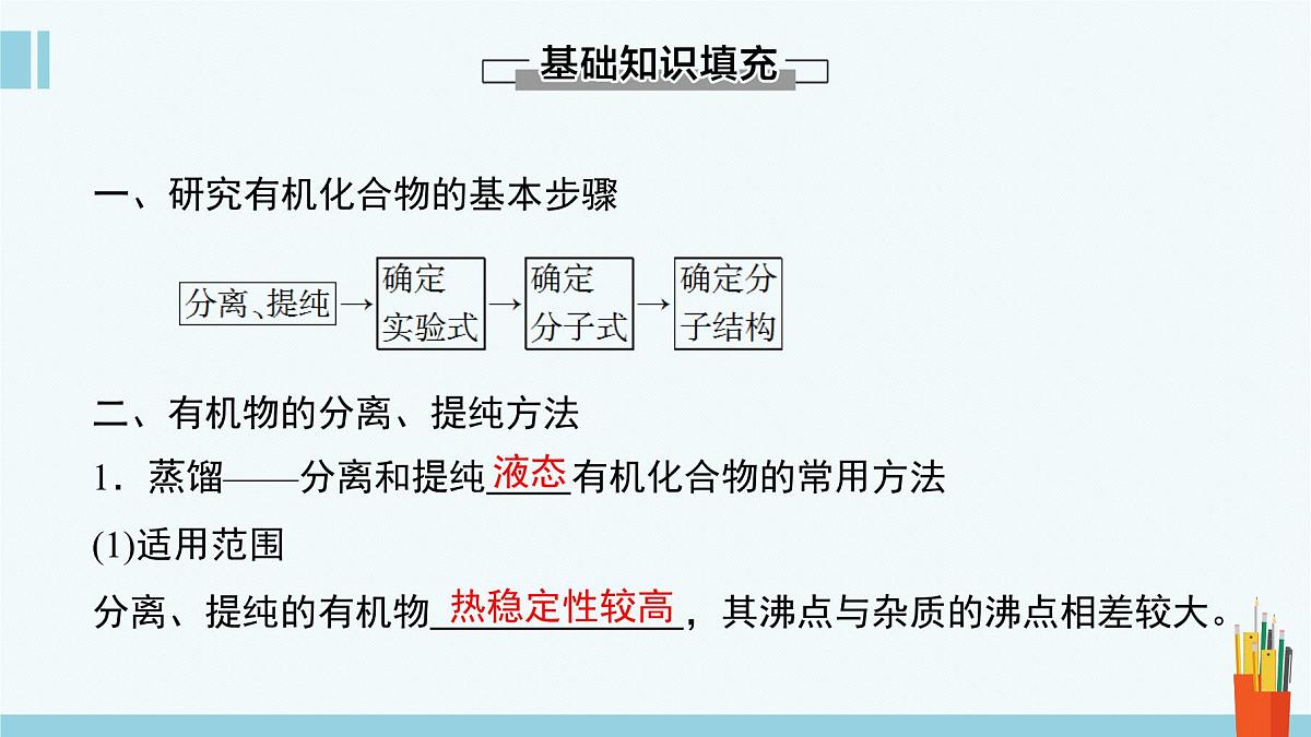 人教版高中化学选择性必修3《1-2-1有机物的分离提纯和确定实验式》课件第4页