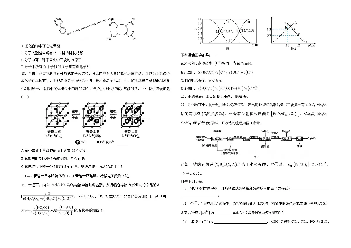 2025届高考化学考向核心卷 云南专版1（word版）第3页