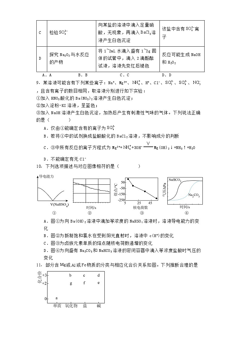 江西省丰城中学2024-2025学年高一下学期开学考试 化学试题第3页