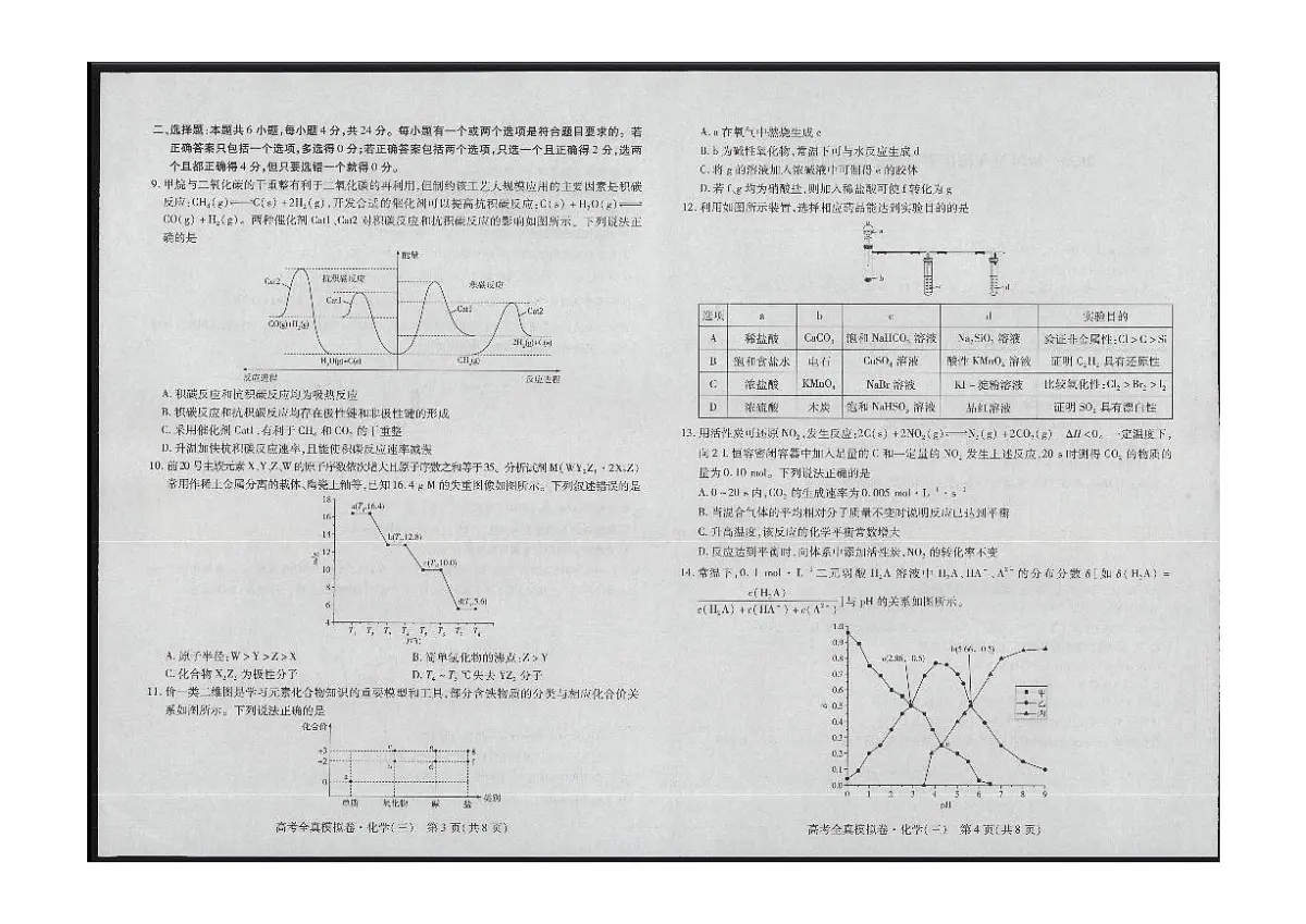 2024届海南省高考全真模拟卷（三）-化学试题（含答案）第2页