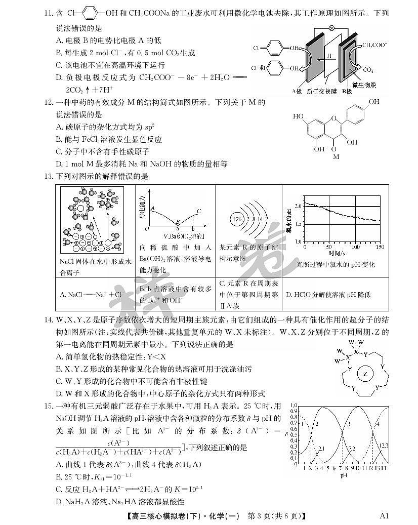 湖北省2025届九师联盟核心模拟卷（下）（样卷）化学第3页
