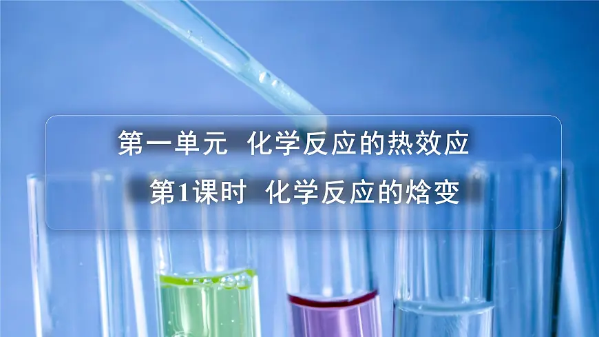 苏教版高中化学选择性必修1 1-1《第1课时 化学反应的焓变》课件第1页