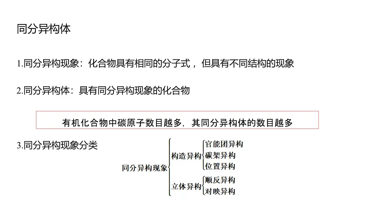 2025春高二化学人教版选择性必修3教学课件 1.1.3 有机化合物的同分异构现象第4页