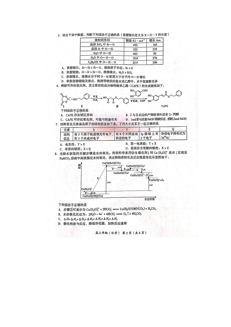 2023届北京市海淀区高三下学期二模化学试题 附答案第2页