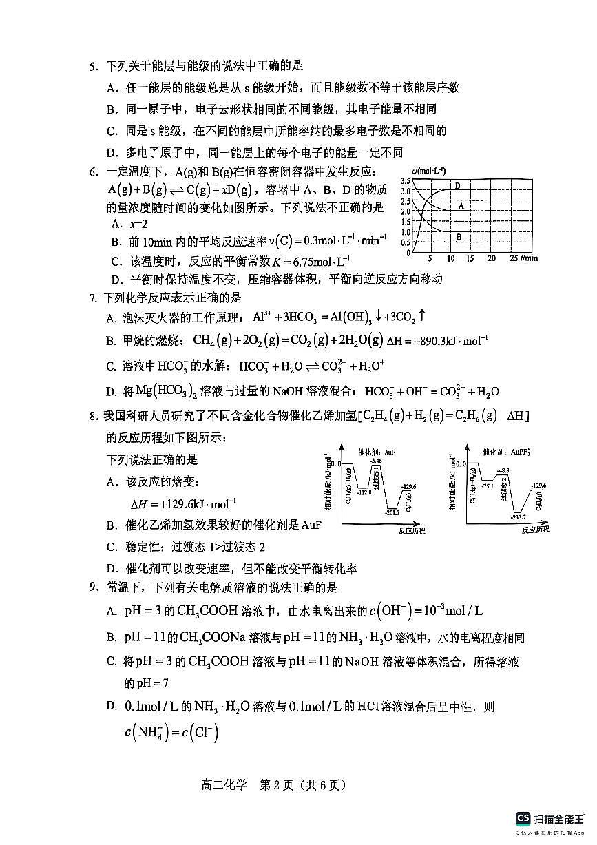 化学试题第2页