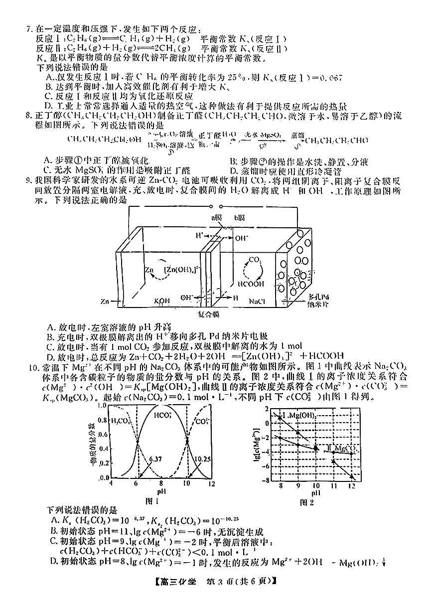 福建省金科大联考2025届高三2月开学化学试卷（含答案）第3页