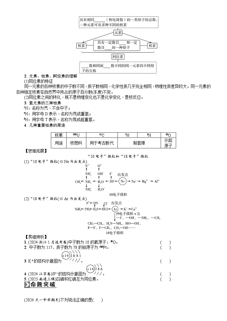 第4讲　元素周期表与电子排布  学案（含答案）2026届高三化学一轮总复习第2页