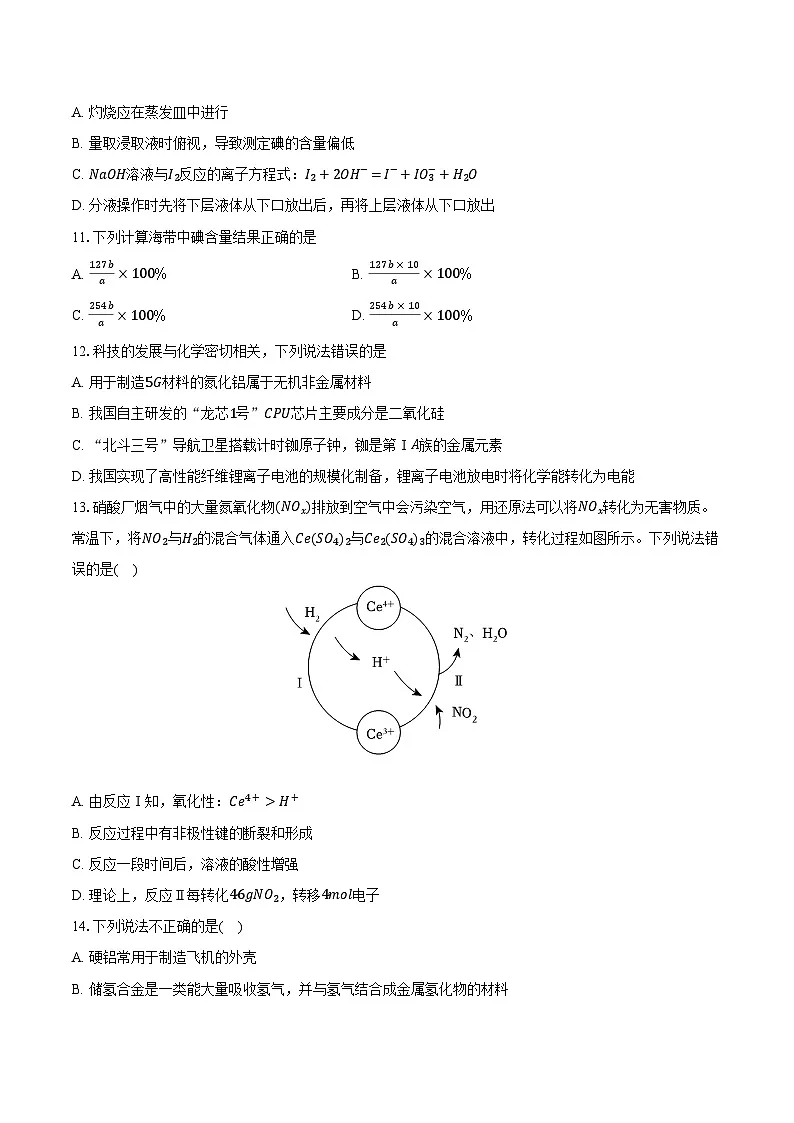 新课标高考化学专题训练 《化学与STSE》综合训练第3页