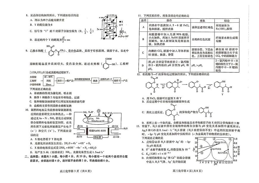 山东省潍坊市2025届高三下学期高考模拟考试 化学试题无答案第2页