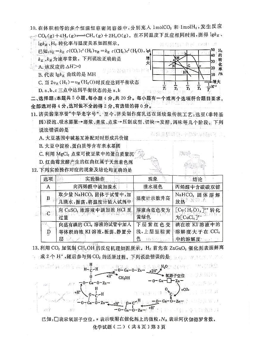 山东省聊城市2025届高三高考模拟第二次模拟-化学试题+答案第3页