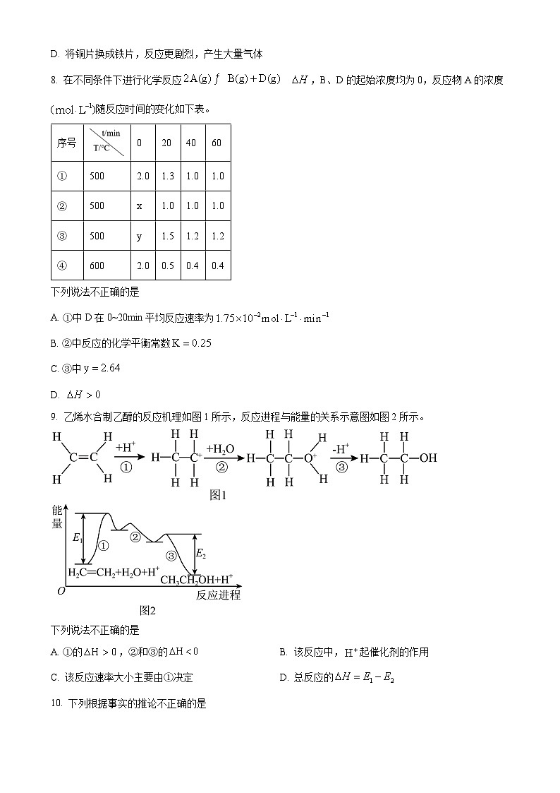 北京市西城区2025届高三上学期期末考试化学试卷  Word版无答案第3页