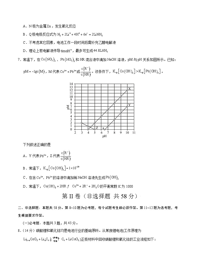 2025年高考第三次模拟考试卷：化学（全国卷）（考试版）第3页