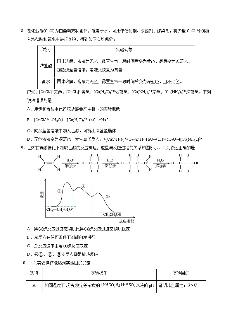 2025年高考第三次模拟考试卷：化学（山东卷）（考试版）第3页