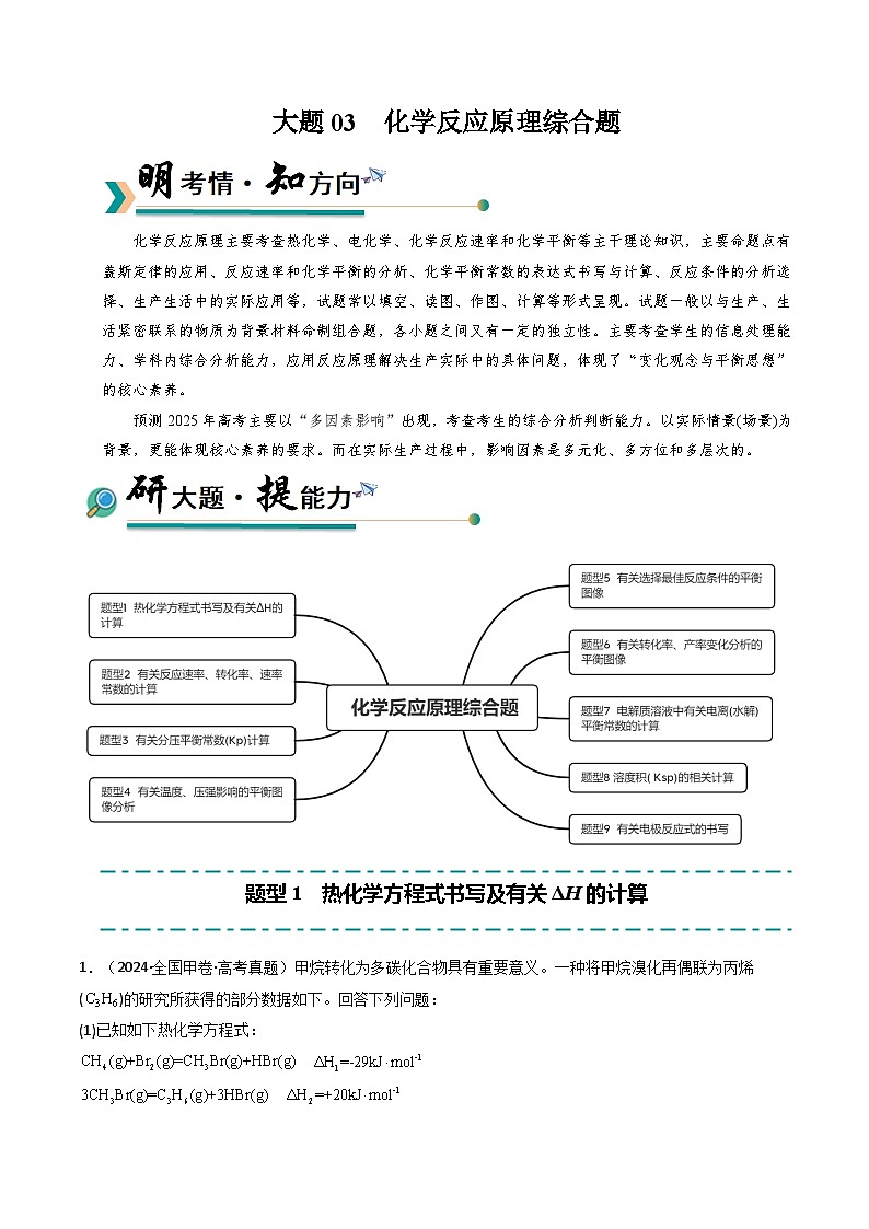 2025年高考化学大题突破（通用版）大题03化学反应原理综合题（逐空突破）（解析版）第1页
