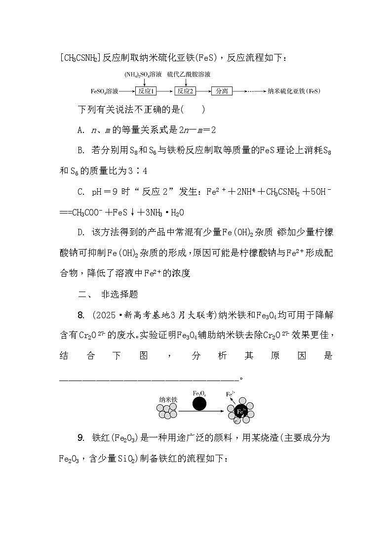 第20练　铁　铁的氧化物　铁的氢氧化物 课时作业（含答案）2026届高三化学一轮总复习第3页