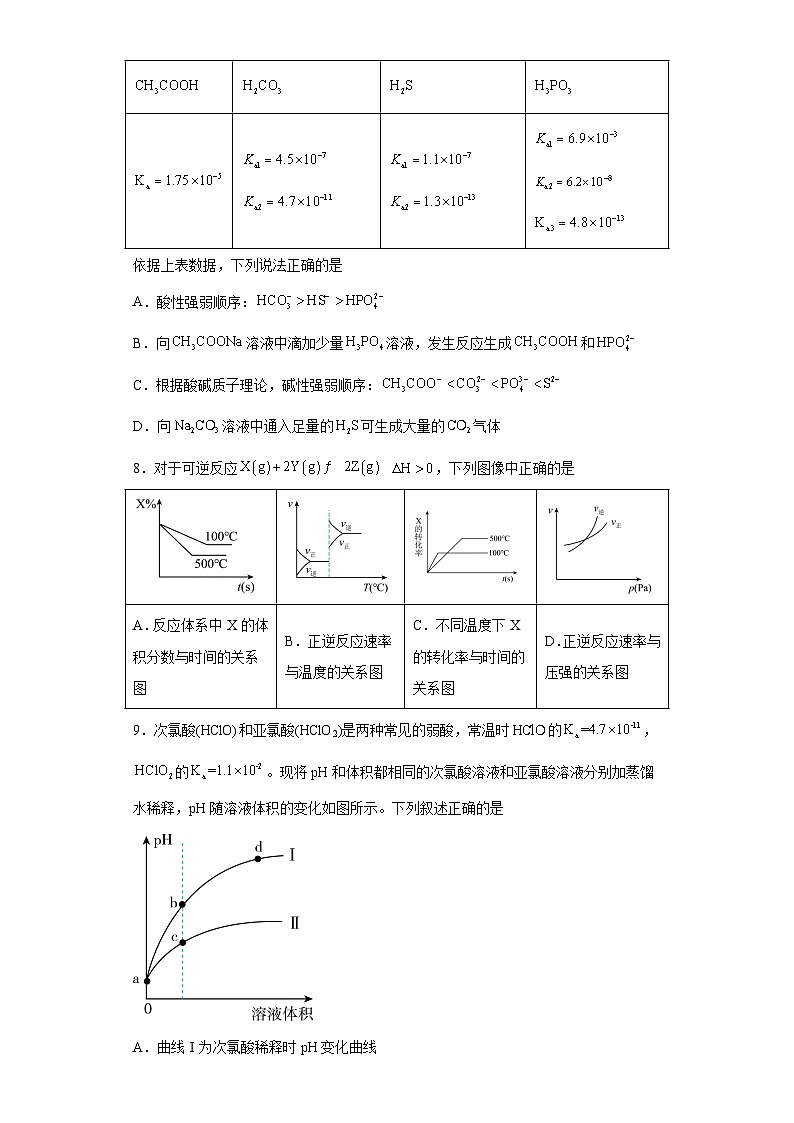 安徽省合肥市第一中学2023-2024学年高二上学期期中考试化学试题第3页