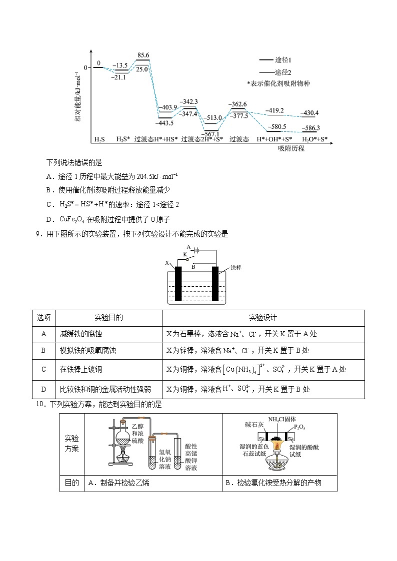 2025年高考押题预测卷：化学（天津卷03）（考试版）第3页