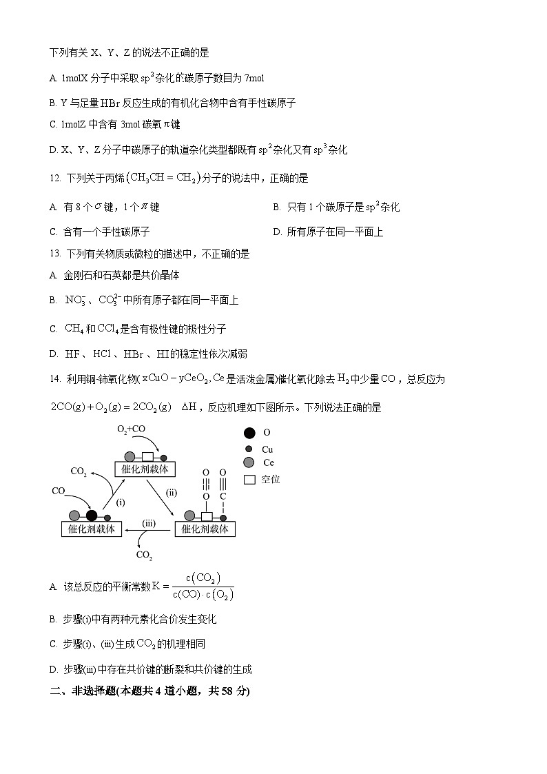 江苏省苏州市姑苏区第五中学2024-2025学年高二年级第二学期3月月考化学试题（原卷版+解析版）第3页