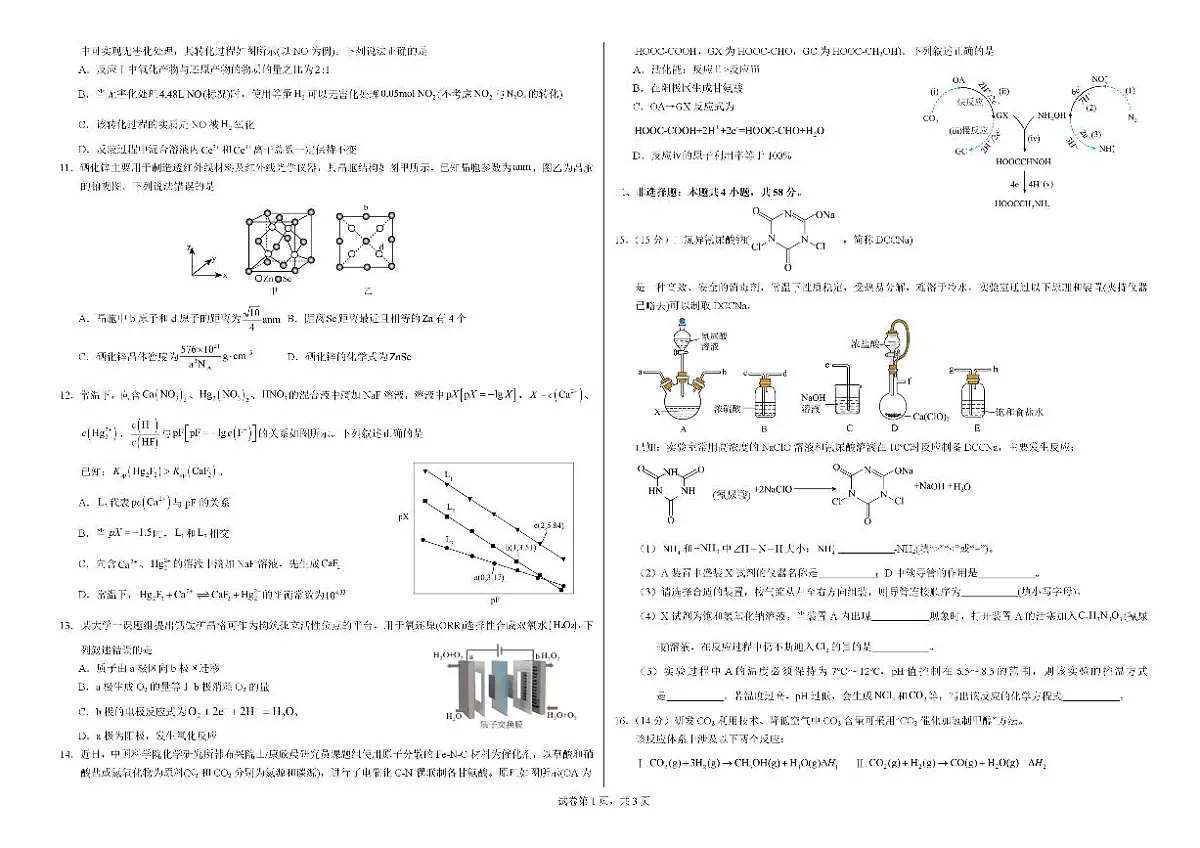 广西钦州市示范性高中2024-2025学年高三上学期开学考试化学试题（含答案）第2页