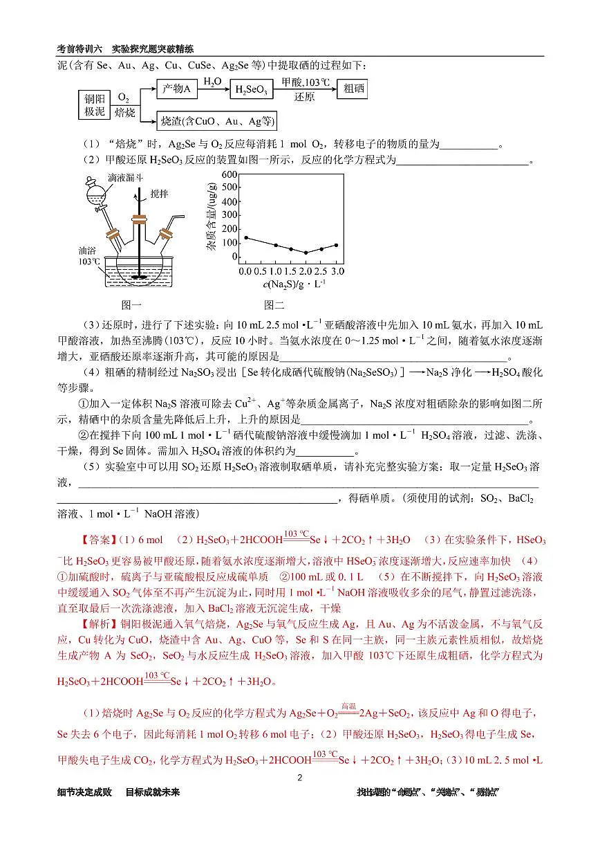 2025届高考化学考前突破：实验探究题（教师版）第2页