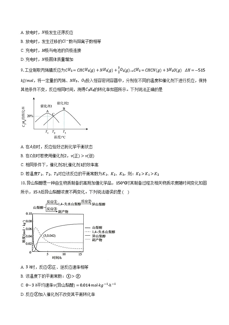 河北省沧州市盐山中学2024-2025学年高三下学期5月第二次模拟化学试题（含答案）第3页