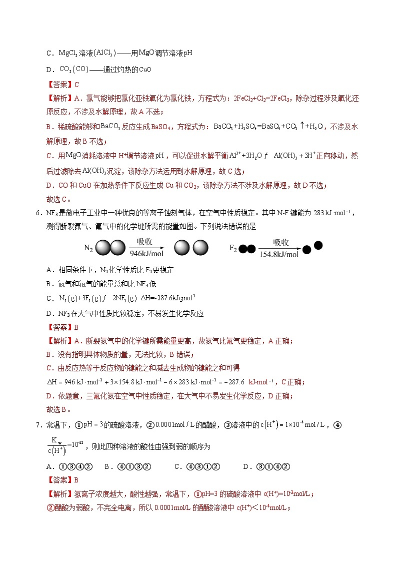 期末综合检测卷01（考查范围：选择性必修1全部内容）（解析版）第3页