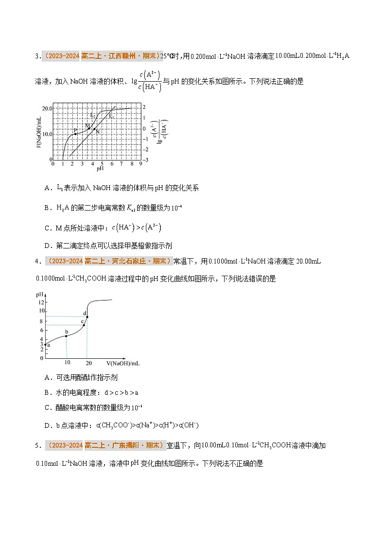 题型02 溶液中粒子浓度大小的比较（原卷版）第2页
